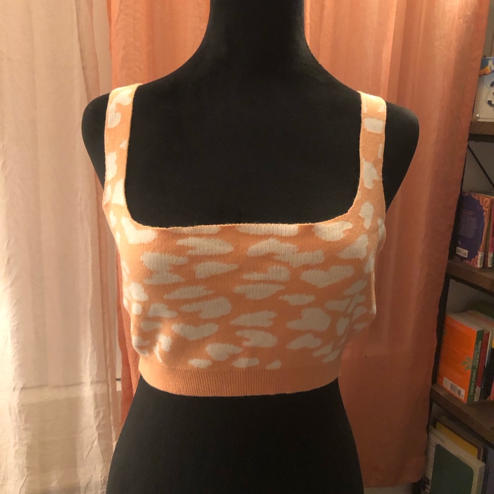 SHEIN peach Heart Crop Top
